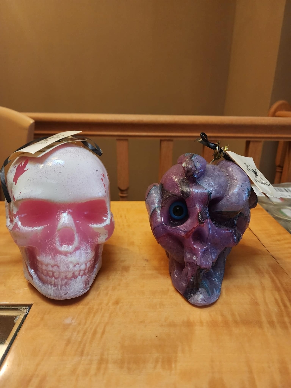 2 Pirate Candles (Pink And Purple)